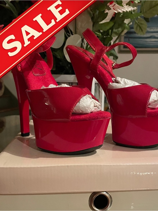 Highest Heel Collection Shoes - FIRE ENGINE RED Sabrina Platform Stilettos BY Highest Heel Collection SIZE: 5 M